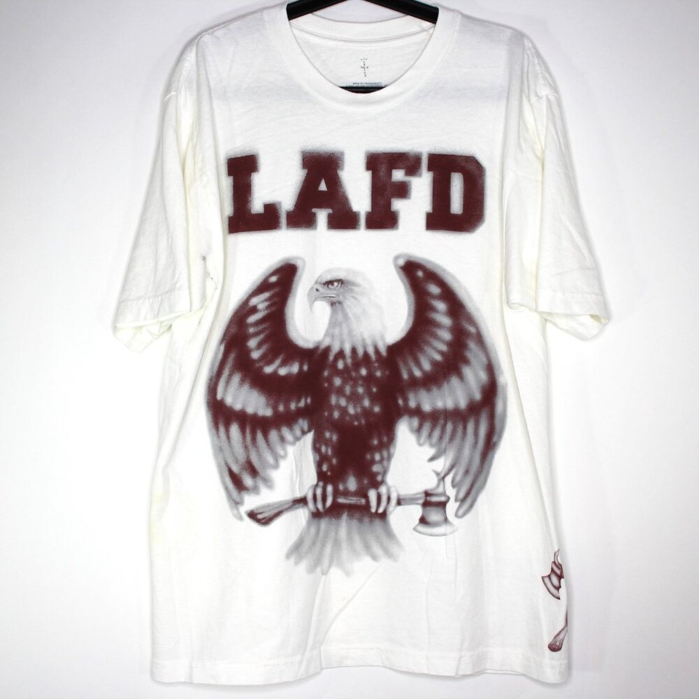 Travis Scott Mens Large LAFD T-Shirt NEW A1668